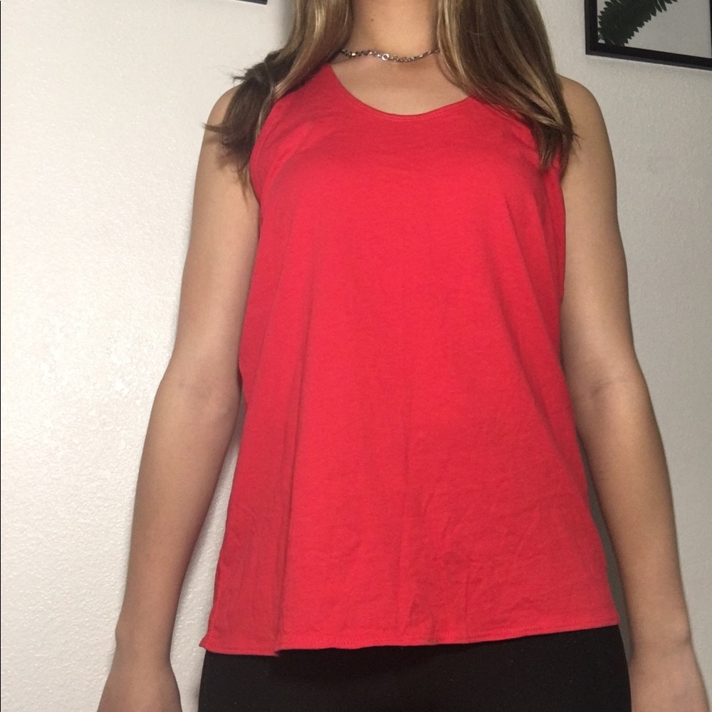 Red tank top